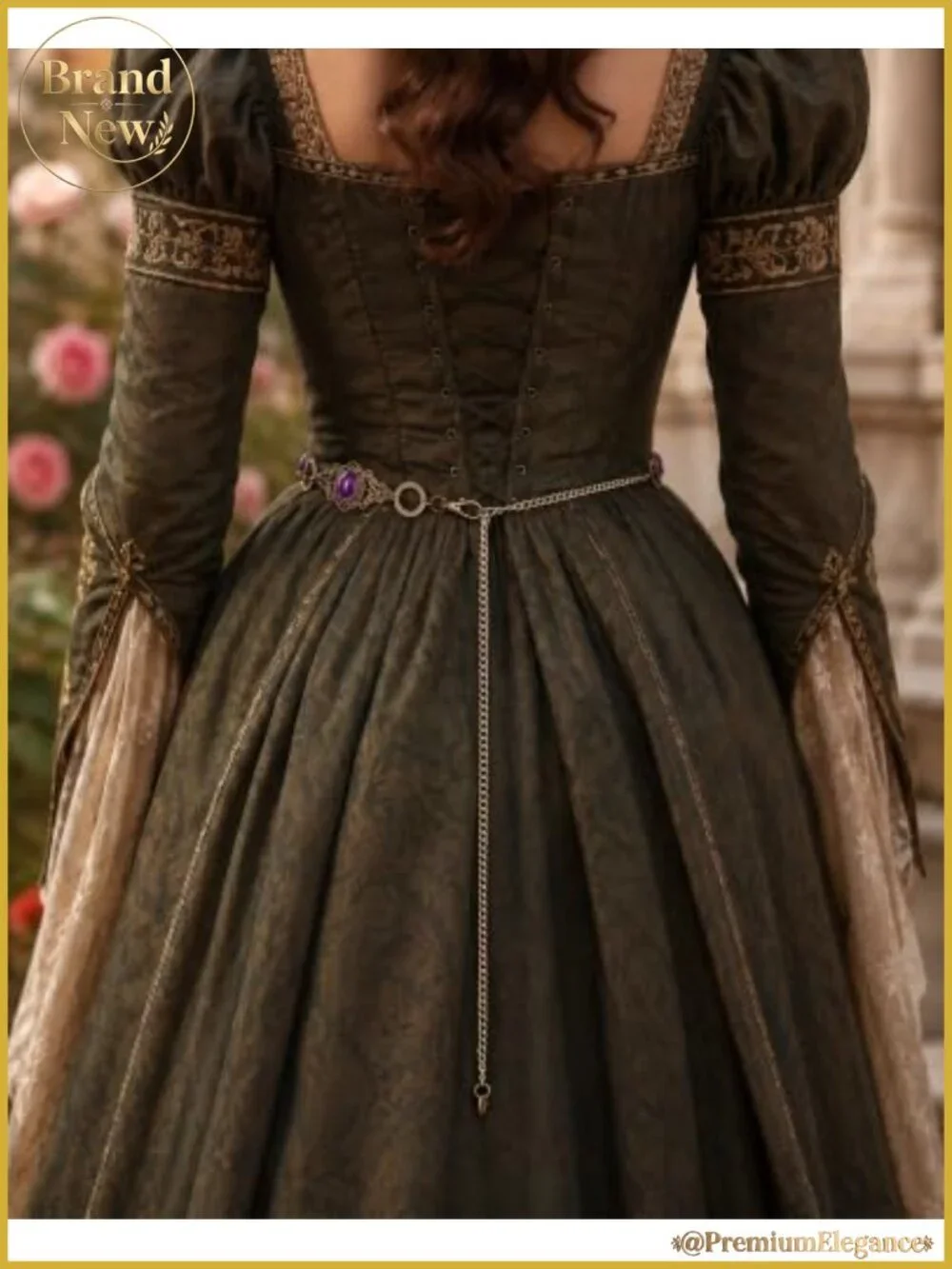 Renaissance Waist Chain Adjustable Medieval Concho Belt for Women